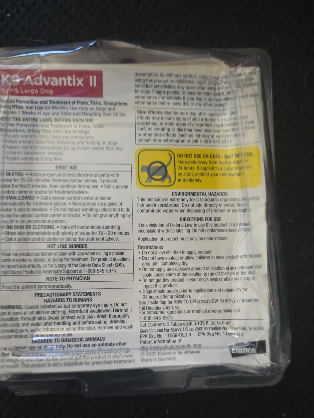 K9 Advantix II Extra Large Dog Flea & Tick Treatment - Red